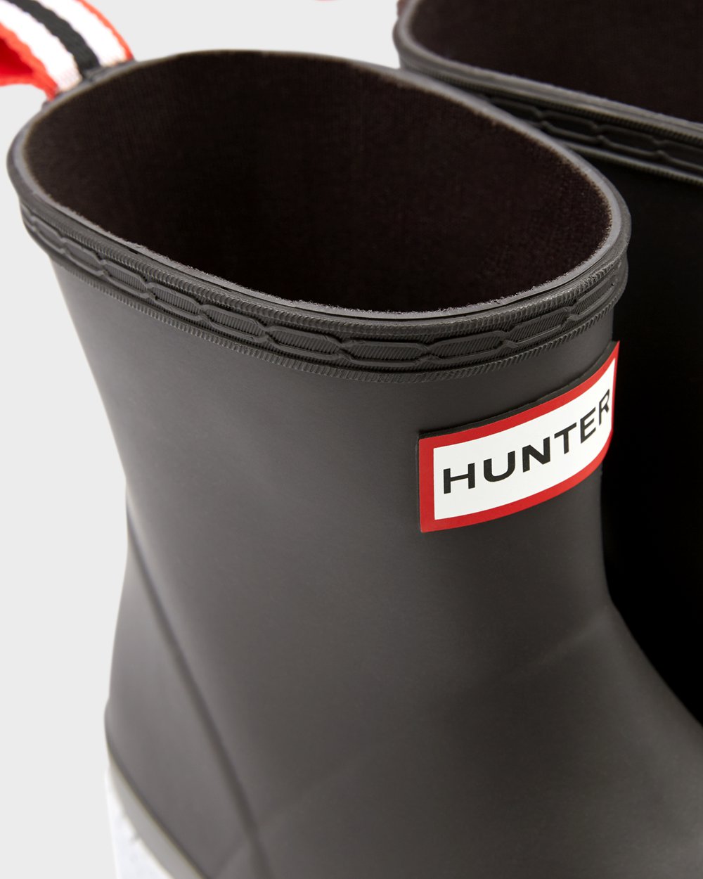 Hunter Mujer Original Short Speckle Rain - Play Botas Negras/Gris - 237-NROZCQ